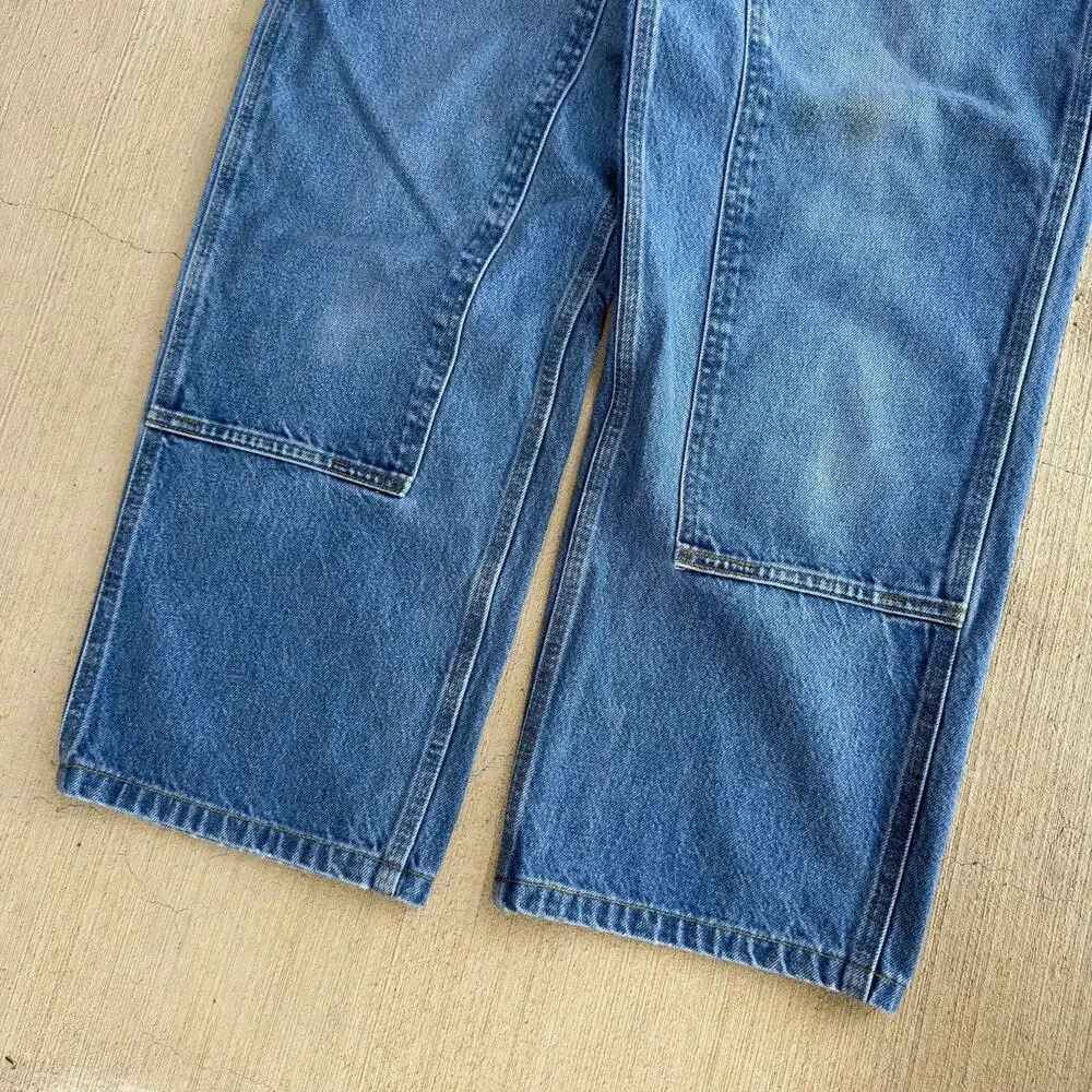 Carhartt denim blue jean double knee work wear carpenter pants